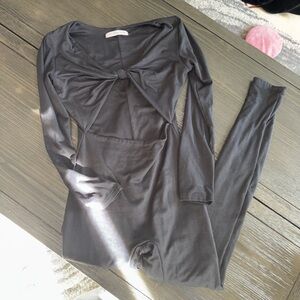Fashion Nova Charcoal Jumpsuit